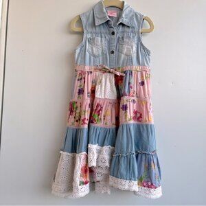 Cutey Couture Boho Patchwork Dress Size 2-3 Years